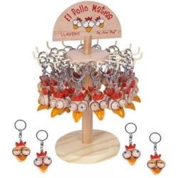 EXP.48 LLAVEROS (EL POLLO MATIAS) Exp.:29,5 x 21,5 x 4 cm Und.: 4 x 10 x 2,5 cm