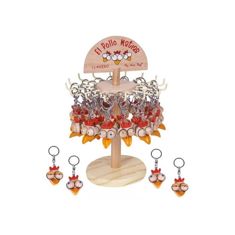 EXP.48 LLAVEROS (EL POLLO MATIAS) Exp.:29,5 x 21,5 x 4 cm Und.: 4 x 10 x 2,5 cm EXP.48 LLAVEROS (EL POLLO MATIAS) Exp.:29,5 x 21,5 x 4 cm Und.: 4 x 10 x 2,5 cm