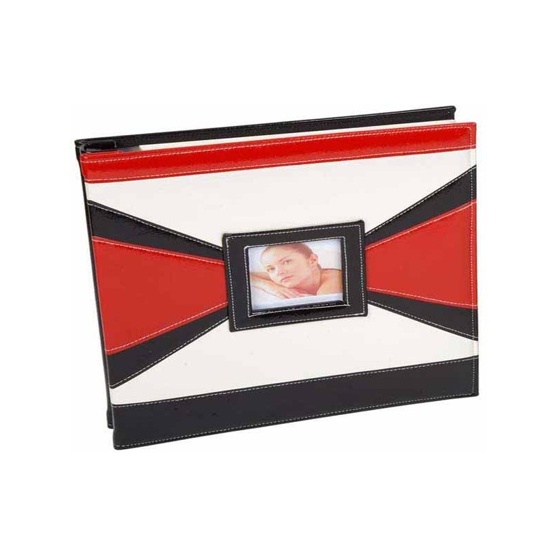 ALBUM FOTOS GRANDE SIMIL PIEL BLANCO,ROJO Y NEGRO 5 x 27,5 x 30 cm ALBUM FOTOS GRANDE SIMIL PIEL BLANCO,ROJO Y NEGRO 5 x 27,5 x 30 cm