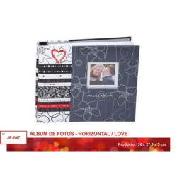 ALBUM FOTOS PEQUEÑO TONOS BLANCOS Y GRISES 5 x 27,5 x 30 cm