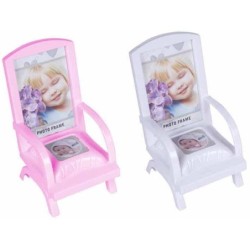 PORTAFOTOS SILLON BLANCO,ROSA 10 x 19 x 11 cm