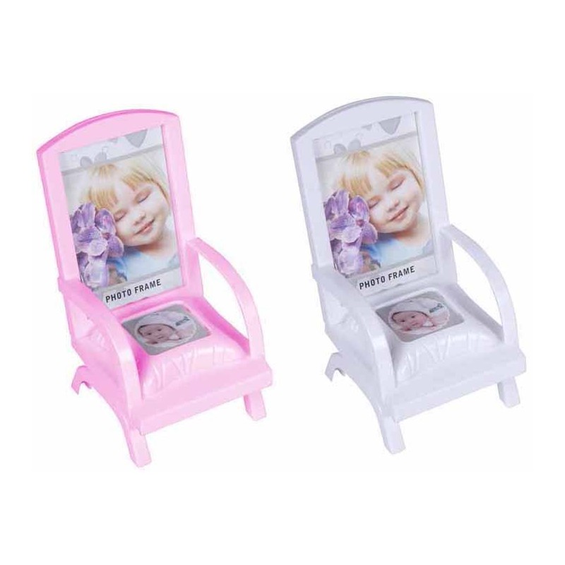PORTAFOTOS SILLON BLANCO,ROSA 10 x 19 x 11 cm PORTAFOTOS SILLON BLANCO,ROSA 10 x 19 x 11 cm