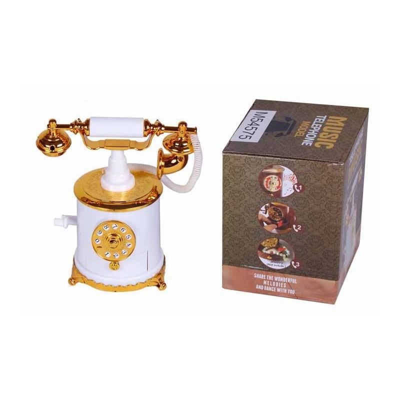 TELEFONO MUSICAL BLANCO 18,5 x 17 x 10 cm TELEFONO MUSICAL BLANCO 18,5 x 17 x 10 cm