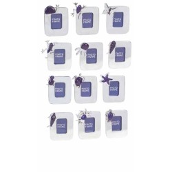 12 MINI MARCOS FOTOS ALUM+RESIN COLEC.BLUE 14 x 4,5 x 4,5 cm