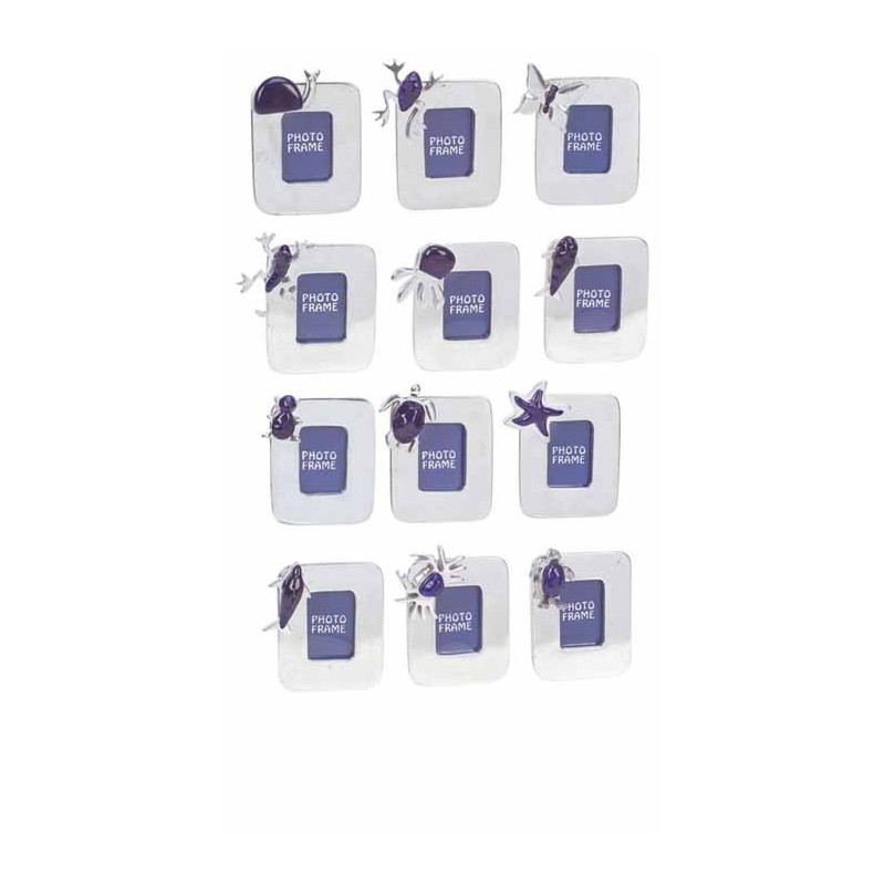 12 MINI MARCOS FOTOS ALUM+RESIN COLEC.BLUE 14 x 4,5 x 4,5 cm 12 MINI MARCOS FOTOS ALUM+RESIN COLEC.BLUE 14 x 4,5 x 4,5 cm