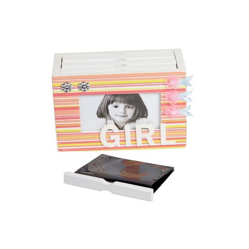 MUEBLE PORTAFOTOS INFANTIL GIRL RALLAS/SMILE 2 MOD 20 x 15 x 10 cm MUEBLE PORTAFOTOS INFANTIL GIRL RALLAS/SMILE 2 MOD 20 x 15 x 10 cm