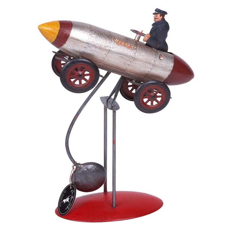 FIGURA METAL BALANCIN COCHE ELECTRICO 25 x 9 x 36 cm FIGURA METAL BALANCIN COCHE ELECTRICO 25 x 9 x 36 cm