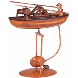 FIGURA METAL BALANCIN DA VINCI BOAT 25 x 9 x 36 cm