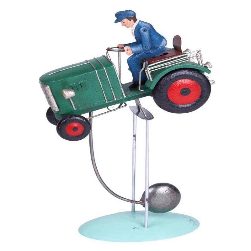 FIGURA METAL BALANCIN TRACTOR VERDE 25 x 9 x 36 cm FIGURA METAL BALANCIN TRACTOR VERDE 25 x 9 x 36 cm