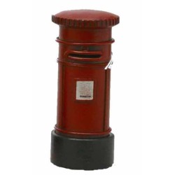 REPLICA EN METAL DE UN BUZON DE CORREOS C/ROJO 16 x 5,5 x 5,5 cm