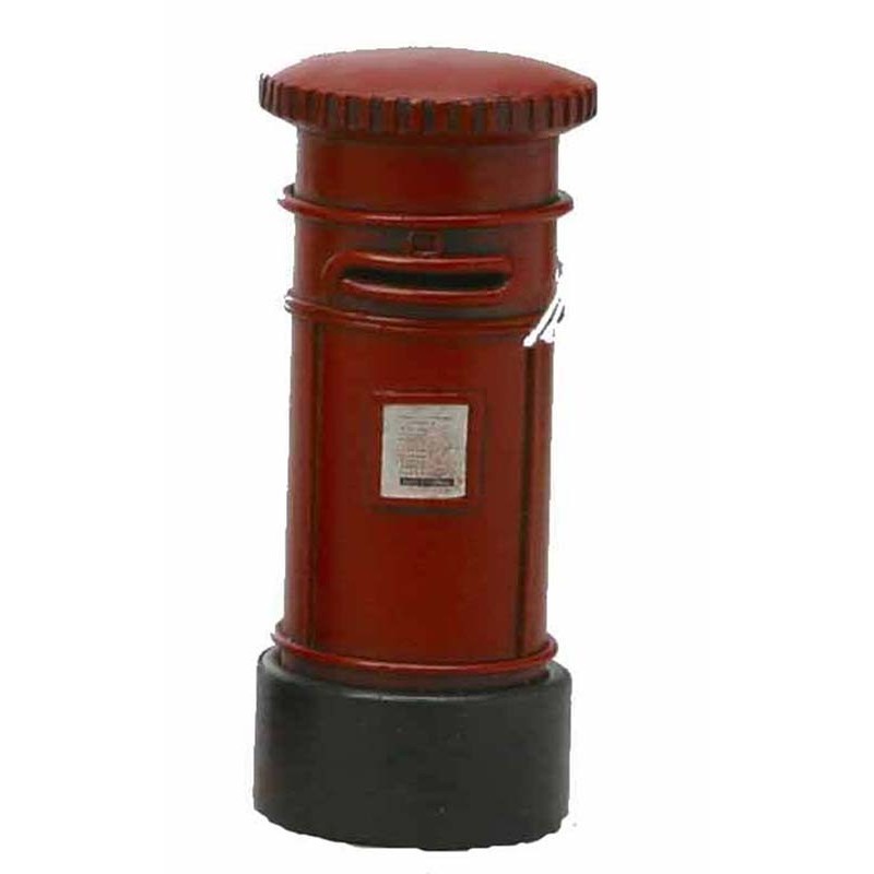 REPLICA EN METAL DE UN BUZON DE CORREOS C/ROJO 16 x 5,5 x 5,5 cm REPLICA EN METAL DE UN BUZON DE CORREOS C/ROJO 16 x 5,5 x 5,5 cm