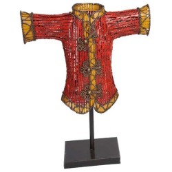 BUSTO METALICO CHINO CASACA ROJA 47 x 44 x 12 cm
