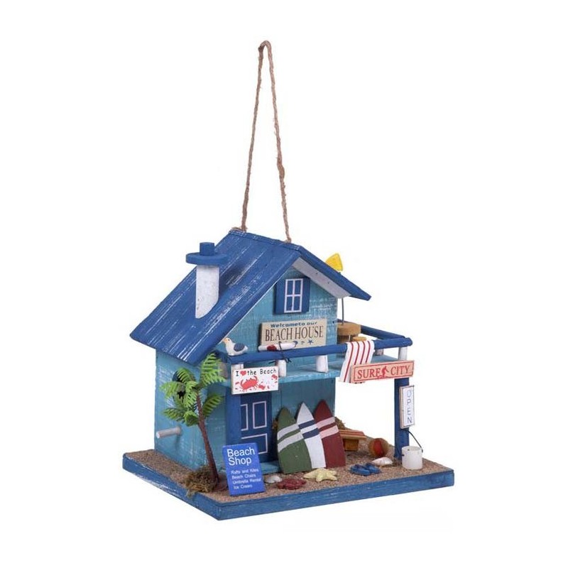 CASITA MADERA DECOR.BIRDHOUSE BEACH SHOP 21,5 x 17 x 21 cm CASITA MADERA DECOR.BIRDHOUSE BEACH SHOP 21,5 x 17 x 21 cm