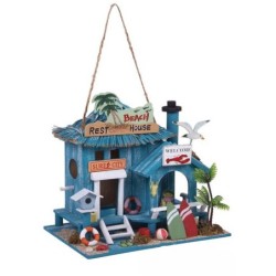 CASITA MADERA DECOR.BIRDHOUSE REST.BEACH 23,5 x 17 x 24 cm