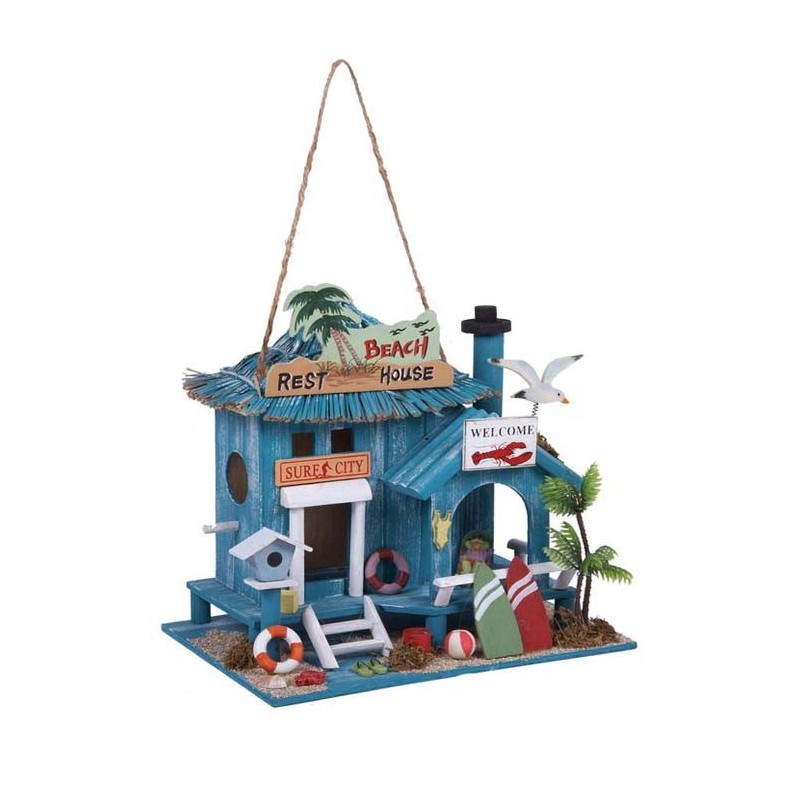 CASITA MADERA DECOR.BIRDHOUSE REST.BEACH 23,5 x 17 x 24 cm CASITA MADERA DECOR.BIRDHOUSE REST.BEACH 23,5 x 17 x 24 cm
