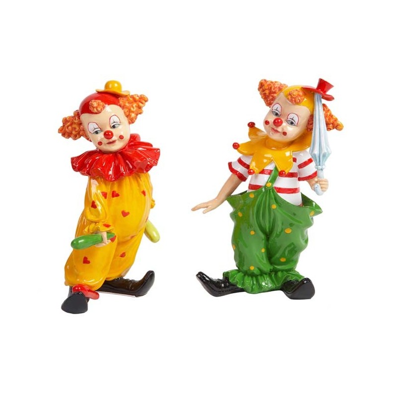 PAYASO CERAMICA MEDIANO,2 MODELOS,PARAGšAS Y BOLO 18 x 10 x 6 cm PAYASO CERAMICA MEDIANO,2 MODELOS,PARAGšAS Y BOLO 18 x 10 x 6 cm