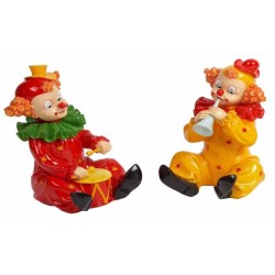 PAYASO MEDIANO,2 MODELOS,TAMBOR Y FLAUTA 15 x 9 x 9 cm