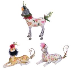 FIG CERAMICA LADY ANIMALS FLOWERS, 3 MOD(QS-4368/9 15,5 x 27 x 11 cm