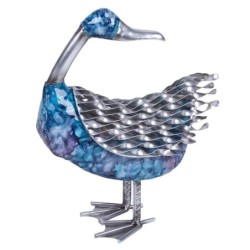 FIGURA DECOR PATO AZUL METAL/RESINA 31 x 12,5 x 26,5 cm