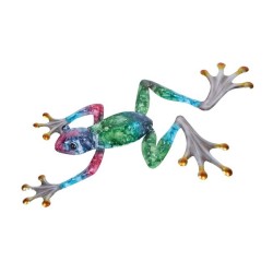 FIGURA DECOR RANA MULTICOLOR METAL/RESINA 4 x 25 x 52 cm