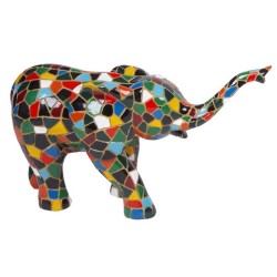 FIGURA ELEFANTE GRANDE MIXED COLORS 28 x 16 x 10 cm