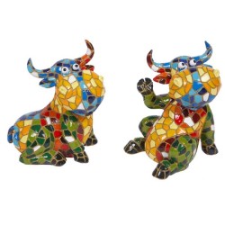 TOROS BRAVOS MIXED COLORS , 2 MODELOS 8 x 14 x 9 cm