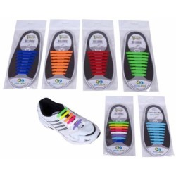 JUEGO 16 CORDONES WAMBAS SILICONA SURTIDOS 26 x 11 cm