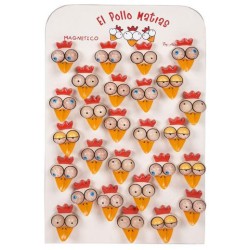 EXP.36 MAGNETICOS (EL POLLO MATIAS) Exp.:38.5 x 24,5 x 1,5 cm Und. 4 x 5 x 2 cm