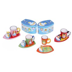 SET INFANTIL TAZA Y PLATO ,4 MODELOS,BOX BARCO 10 x 22 x 12,5 cm