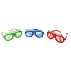 GAFAS FANTASIA CON LUCES LED HAPPY NEW YEAR,3COL. 7 x 15,5 x 16 cm