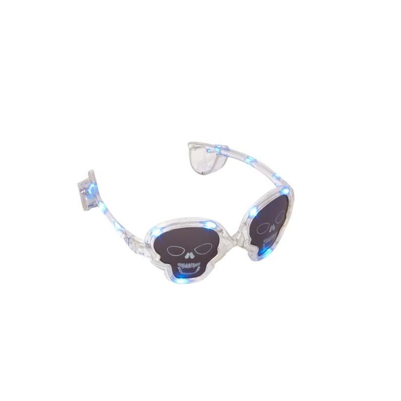 GAFAS FANTASIA CON LUCES LED BLANCAS MOD.SKULL 6,5 x 15 x 15,5 cm GAFAS FANTASIA CON LUCES LED BLANCAS MOD.SKULL 6,5 x 15 x 15,5 cm