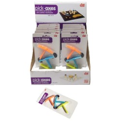 EXP.12 SET C/9 PALILLOS PLASTICO DOBLE PICO Exp.: 43 x 25 x 20 cm Und.: 7 x 6 cm