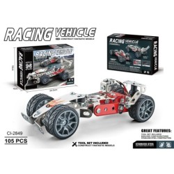 PUZZLE CONSTRUCCION RACING VEHICLE ,105 PZAS. 18 X 4 X 24,5 cm.
