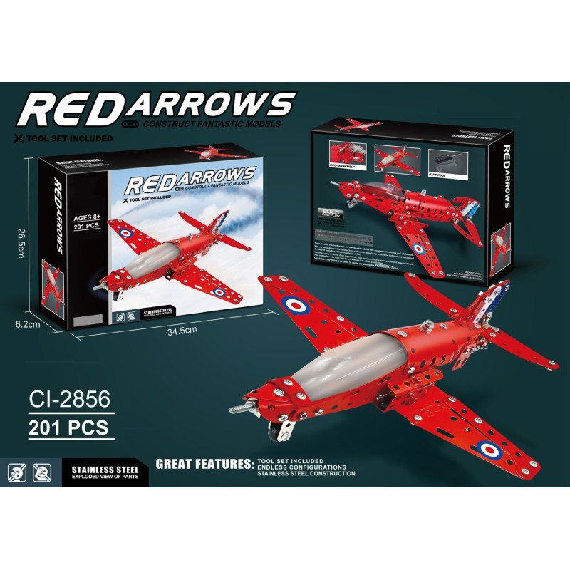 PUZZLE CONSTRUCCION SET AVION ROJO ,201 PZAS. 26,5 x 6,2 x 34,5 cm. PUZZLE CONSTRUCCION SET AVION ROJO ,201 PZAS. 26,5 x 6,2 x 34,5 cm.
