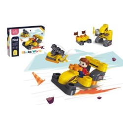 SET MONTAJE BLOQUES COCHE 18 PIEZAS 2 EN 1 30cm x 23cm x 7,2cm