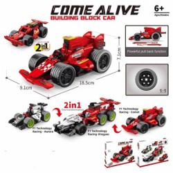 MAQUETA 204 PZAS 2 EN 1CONST. COCHE FORMULA 1 ROJO 9,1 x 18,5 x 7,1 cm.