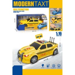 TAXI MULTIFUNCION ESCALA 1:16 LUZ Y SONIDO 10,5 x 24,5 x 9,5 cm.