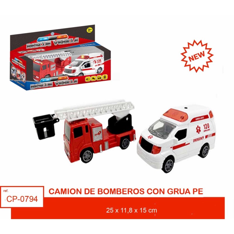 SET 2 COCHES RESCATE AMBULANCIA/BOMBEROS 25 x 11,8 x 15 cm SET 2 COCHES RESCATE AMBULANCIA/BOMBEROS 25 x 11,8 x 15 cm