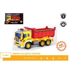 CAMION CONSTRUCCION FRICCION LUZ Y SONIDO 32,5 x19 x 12 cm.