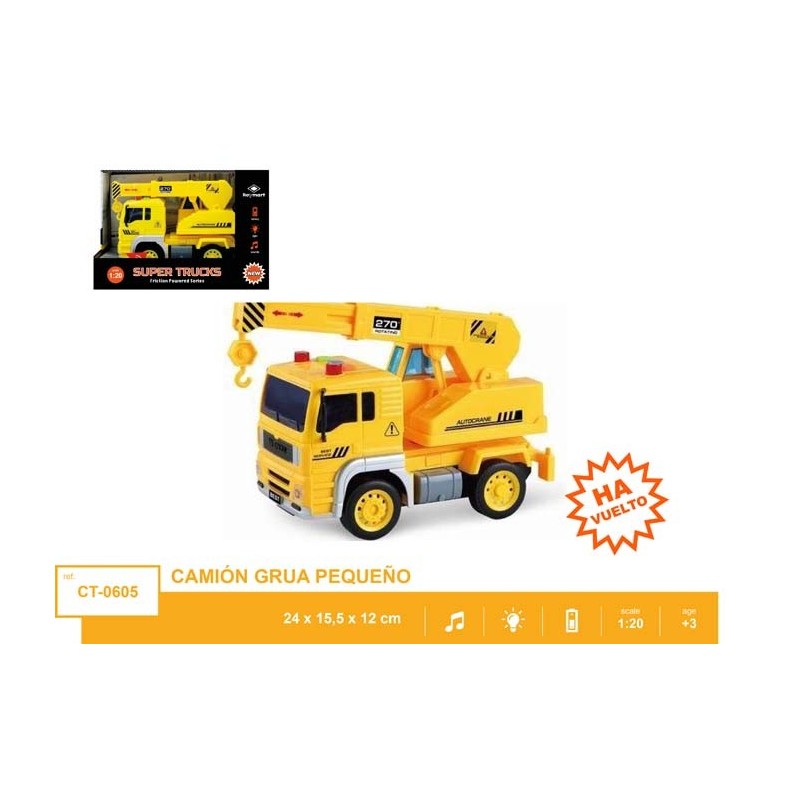 CAMION GRUA FRICCION LUZ Y SONIDO 24 x 15,5 x 12 cm. CAMION GRUA FRICCION LUZ Y SONIDO 24 x 15,5 x 12 cm.