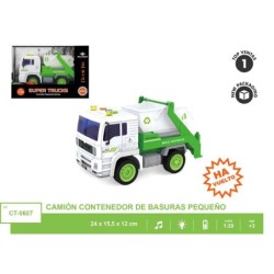 CAMION ECOLOGICO VOLQUETE PEQ. LUZ Y SONIDO 24 x 15,5 x 12 cm.