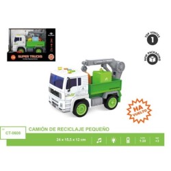 CAMION ECOLOGICO GRUA PEQ. LUZ Y SONIDO 24 x 15,5 x 12 cm.