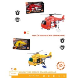 HELICOPTERO ESCALA 1:16 CON LUZ Y SONIDO,2 COLORES 32,5 x 19 x 12 cm
