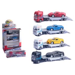 EXP.16 CAMIONES PORTACOCHES,4 MODELOS Exp. 22,5 x 20 x 29,03 Unid. 22 x 4,8 x 7,1 cm.