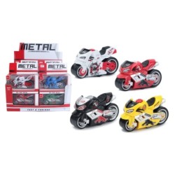 EXP.12 MOTOS GP PULL BACK,4 COLORES Exp. 25 x 19,5 x 14,3 cm. Unid. 9 x 4 x 5 cm.