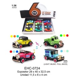 EXP.12 COCHES VIP AUTO CLASICO 1:36 LUZ Y SONIDO Exp: 29 x 40 x 32,5 Und: 11,5 x 6 x 4 cm