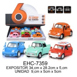 EXP.12 COCHES METAL VINTAGE 1:36 LUZ Y SONIDO Exp: 34 x 28.2 x 5 cm Und: 9,cm x 5cm x 5cm