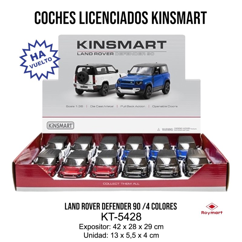 EXP.12 COCHES LAND ROVER DEFENDER , 4 COLORES Expositor: 42 x 28 x 29 Unidad: 13 x 5,5 x 4 cm