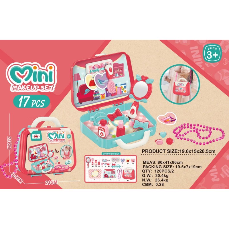 MALETITA BOLSO MINI MAKE UP 17 PZAS. BEAUTY 19,6 x 15 x 20,5 cm. MALETITA BOLSO MINI MAKE UP 17 PZAS. BEAUTY 19,6 x 15 x 20,5 cm.