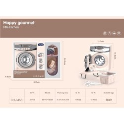 LAVADORA HAPPY GOURMET MARRON CON LUZ Y SONIDO 31,3 x 9,8 x 24,3 cm.